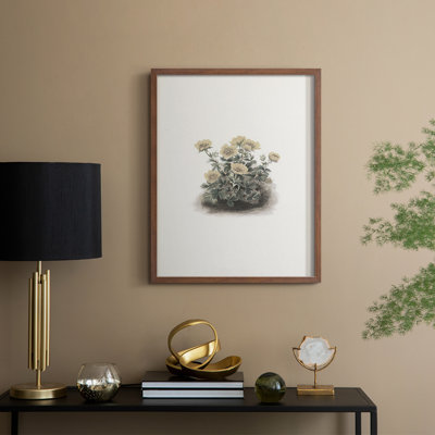 Vintage Floral Print CC Framed Print - Solid Wood
