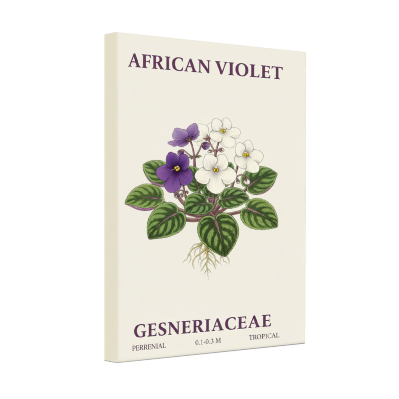 Plantes et fleurs plante violette avec fleurs mauves et blanches, H 18 po x l 12 po