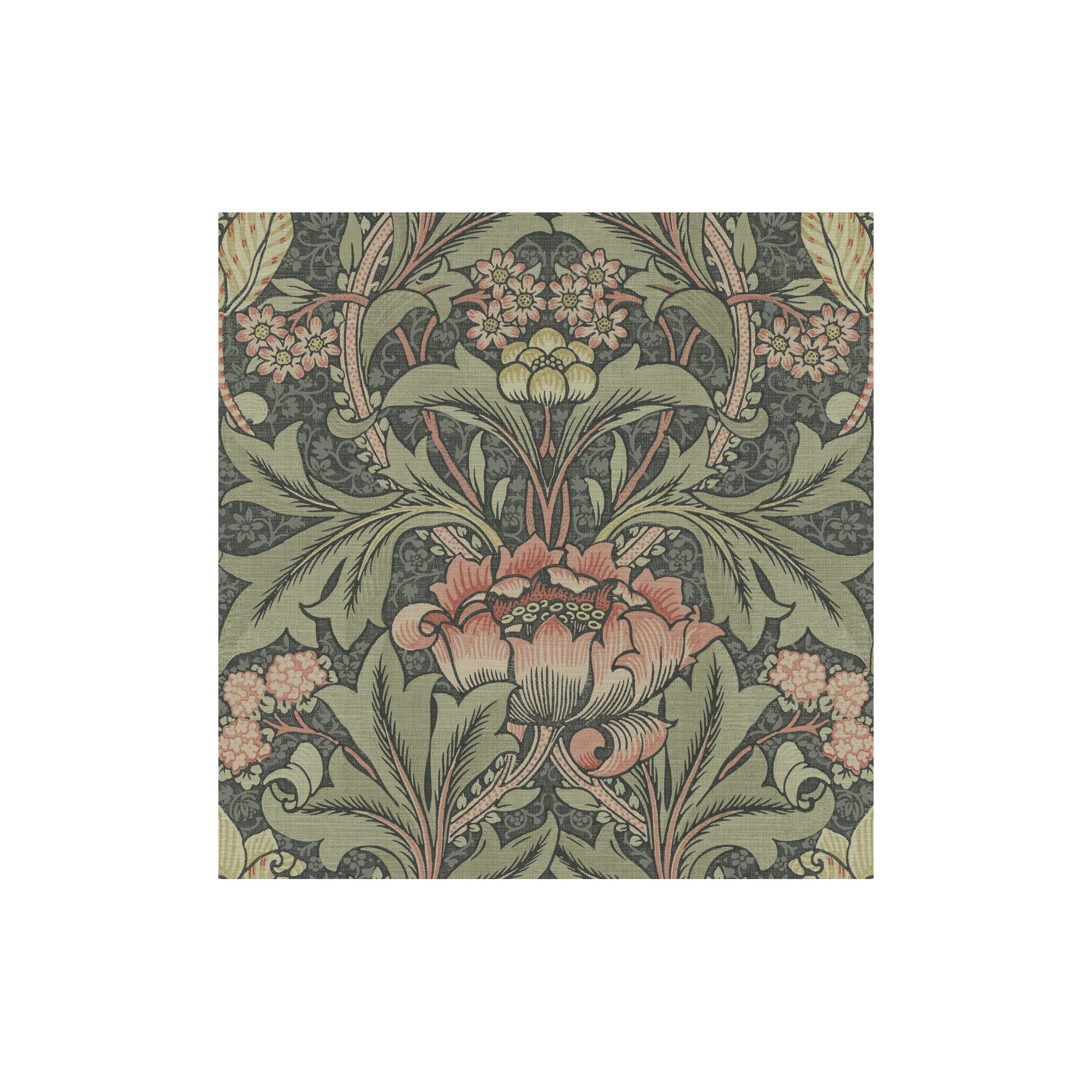 Rihanon Floral Roll, Ebony/Olive