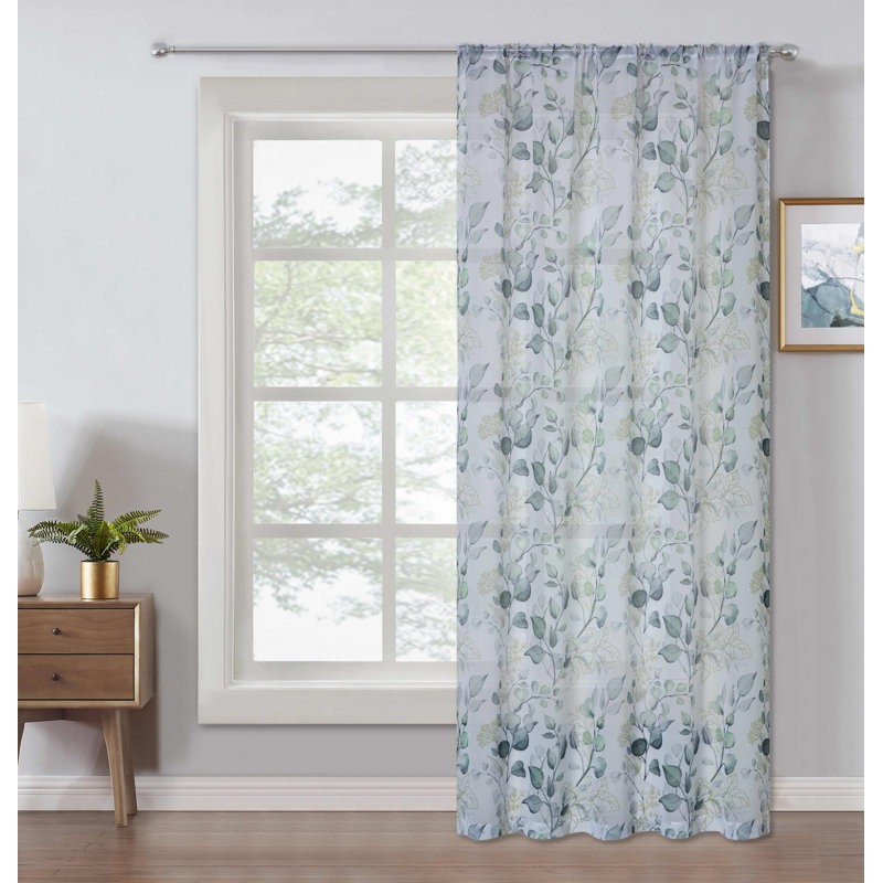 Finbar Linen Semi Sheer Single Curtain Panel, 150cm Width x 229cm Drop