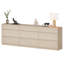 Commode moderne à 9 tiroirs en bois, commode de rangement sans poignée avec base de plancher solide, armoire de rangement minimaliste pour le salon de la chambre à coucher-1632040171
