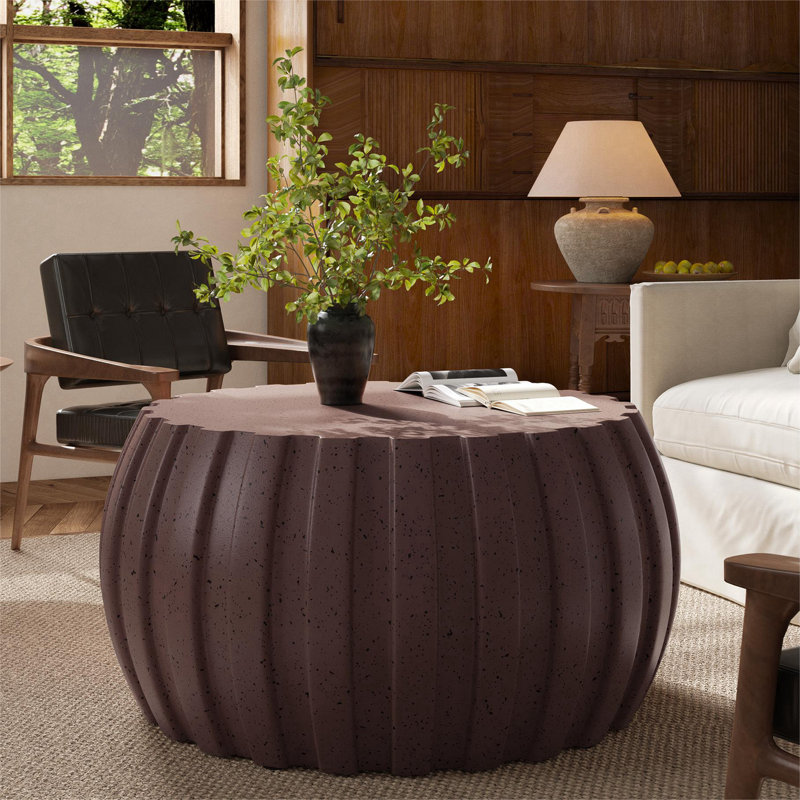 Table basse moderne imperméable 35,43 po, Brun