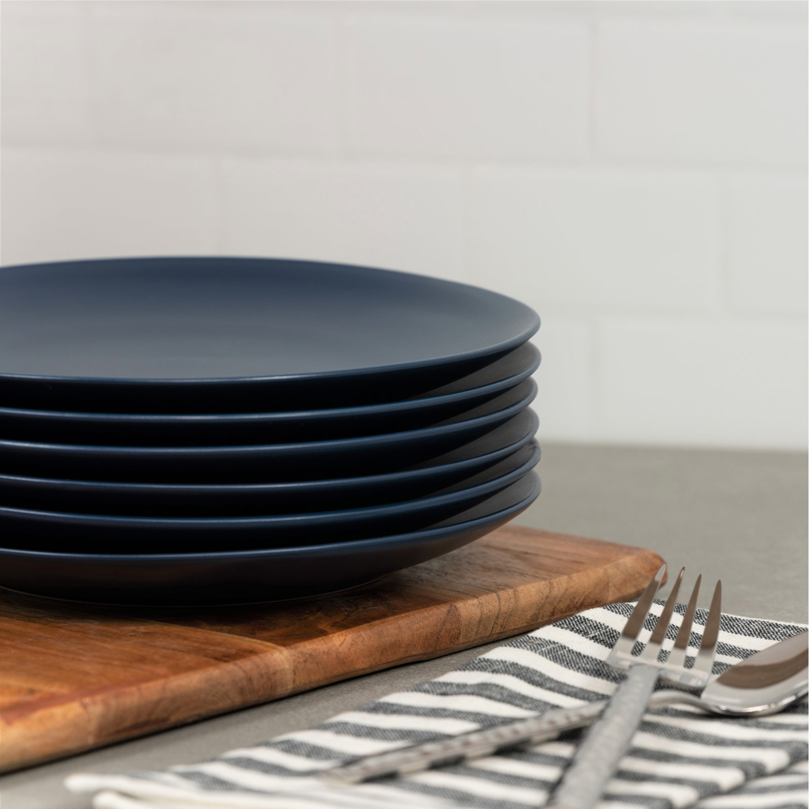 Wazee Matte 7.75" Salad Plate, Midnight Blue