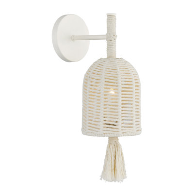 Lunara 1-Light Wall Sconce in Cotton by Breegan Jane