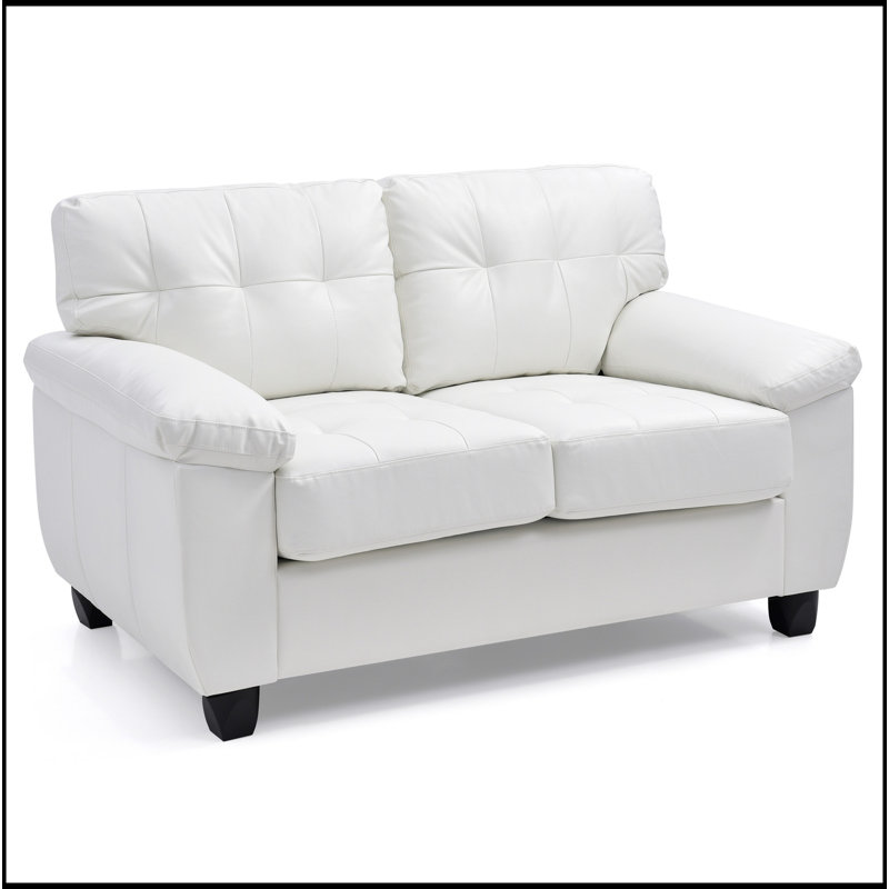 Causeuse contemporaine avec confort, Blanc