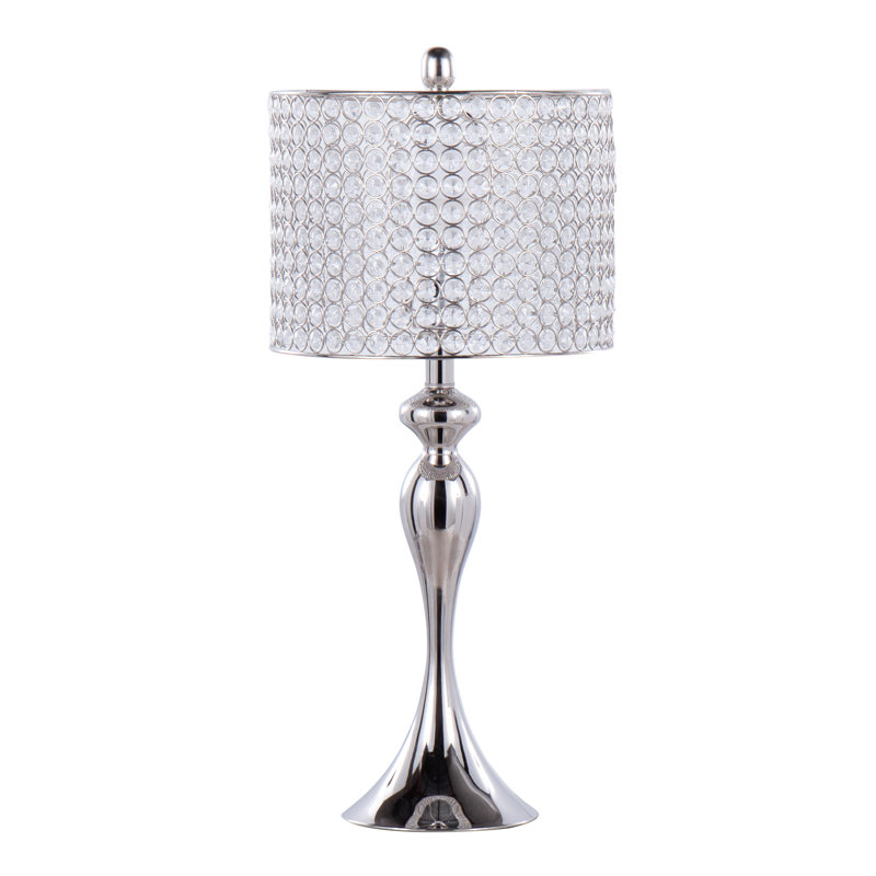Lampes de table en métal 27 po avec détails en cristal Kateryn