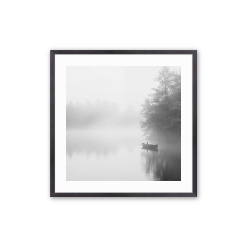 «Misty Solace», reproduction sur toile, H 13,75 po x l 13,75 po, Cadre en zinc patiné