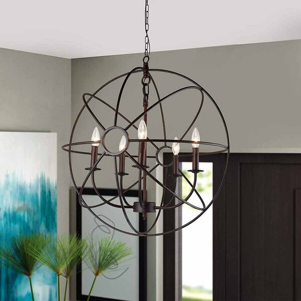 17 Stories 5 - Light Dimmable Globe Chandelier | Wayfair