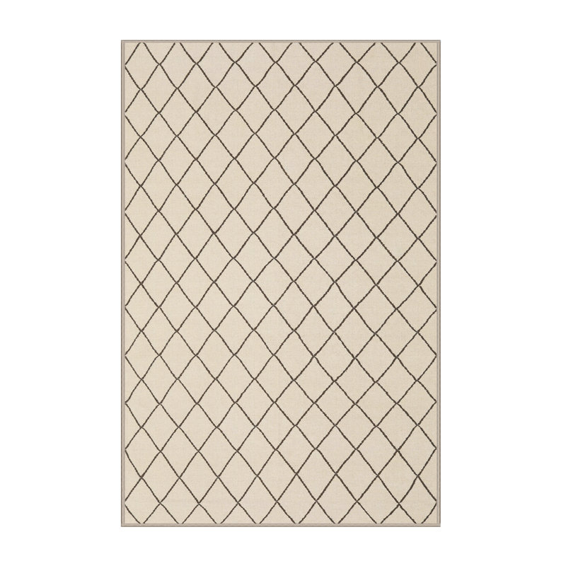 Tapis beige/brun contemporain, Rectangle 5 pi 0 po x 8 pi 0 po