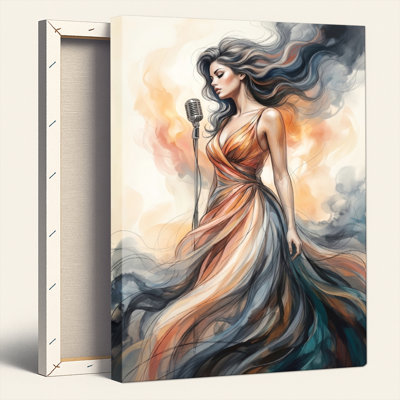 Singing Woman Canvas Wall Art Set Of 1