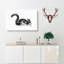 Squirrel Illustration In Black & White - Wrapped Canvas Print-55330851