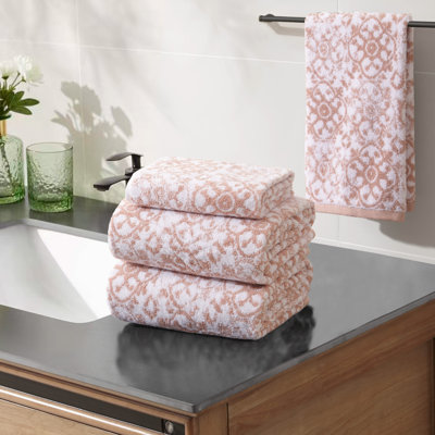 Aziza Jessica Simpson 4 Piece 100% Cotton Towel Set
