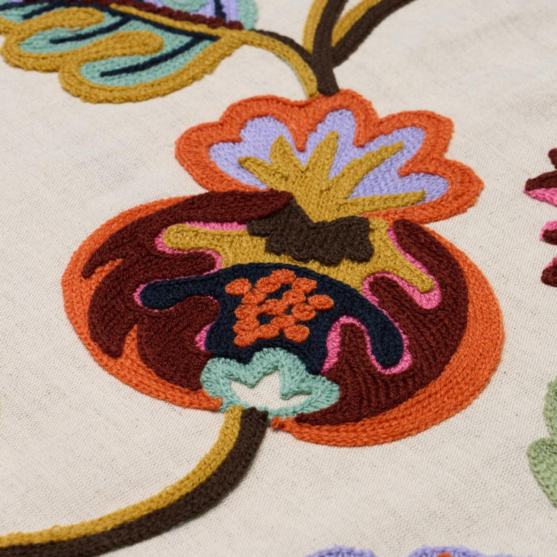 Loulou Embroidery Fabric, Jewel