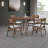 Solid Wood Upholstered Dining Table Set-1750838435