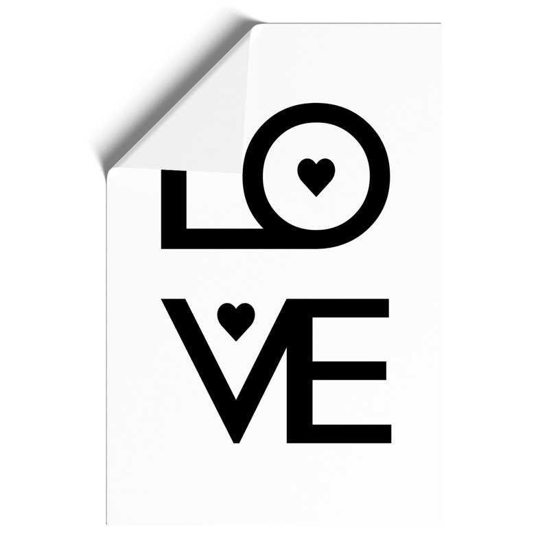 Love Heart - Frameless Print, 42cm H x 30cm W x 0.1cm D