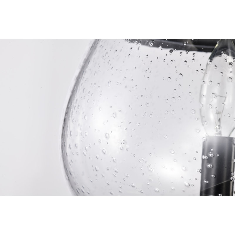 Plafonnier encastré en verre Marelys, Noir mat