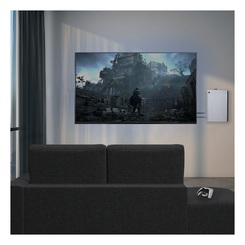 Support mural noir conçu pour PS5