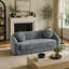 Canapé inclinable convertible de 86 pouces incurvé, canapé-lit pliant sans cadre 2 en 1 avec base coulissante et assise profonde, canapé inclinable en chenille à deux places, aucun assemblage requis gris-1955751472
