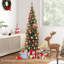 Lighted Artificial Pine Christmas Tree-1201089512