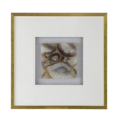 23.6X23.6" Remi Agate Shadow Box Wall Art