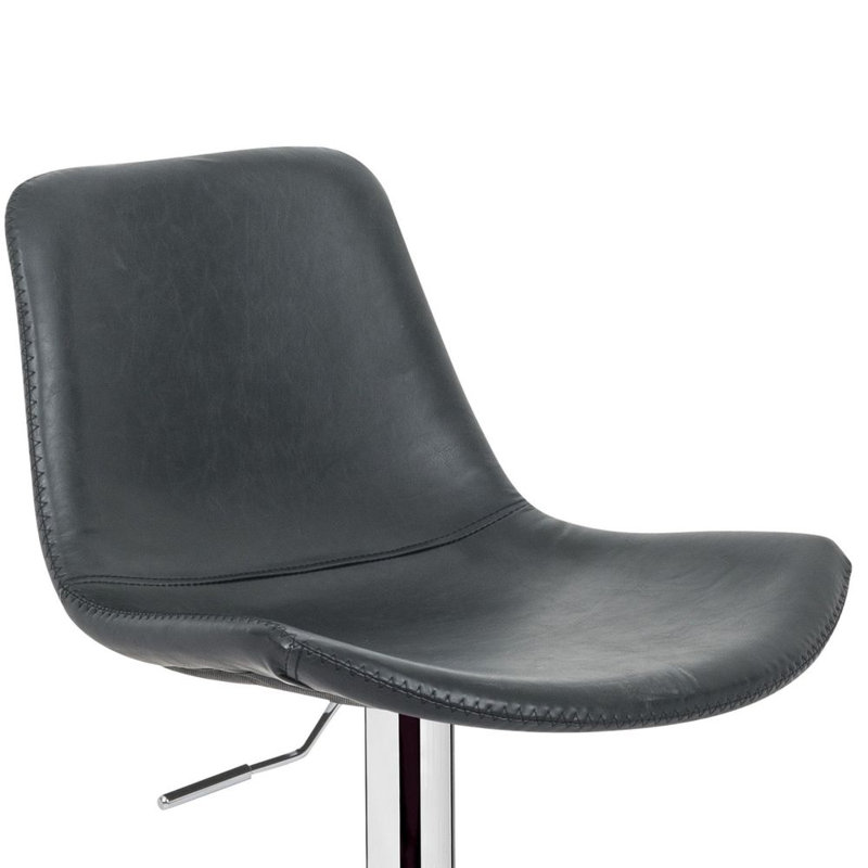 Tabouret de bar rotatif à hauteur ajustable Hurrum, Noir