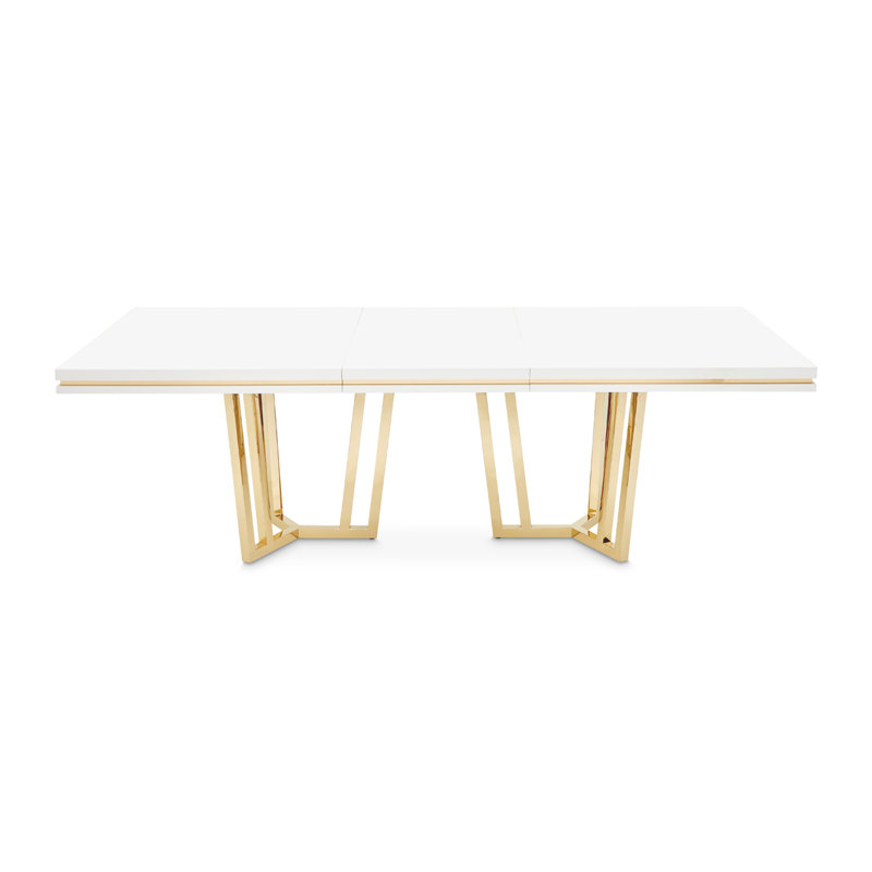 Palm Gate Rectangular Dining Table - Cloud White