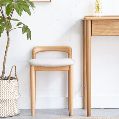 Natural Beech Wood Make-Up Stool Bed Bench  Dining Room, Bedroom
