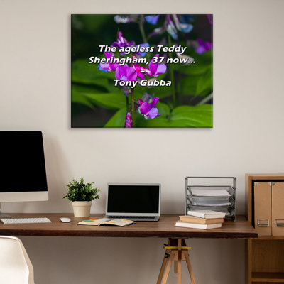 Artsy Quote "The ageless Teddy Sheringham, 37 now..." By Tony Gubba Gallery Wrapped Canvas