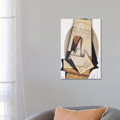 Komposition Mit Violine by Juan Gris - 1 Piece Wrapped Canvas Wall Art