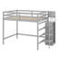 Loft Bed With Built-In Storage Wardrobe And Staircase-1266706504