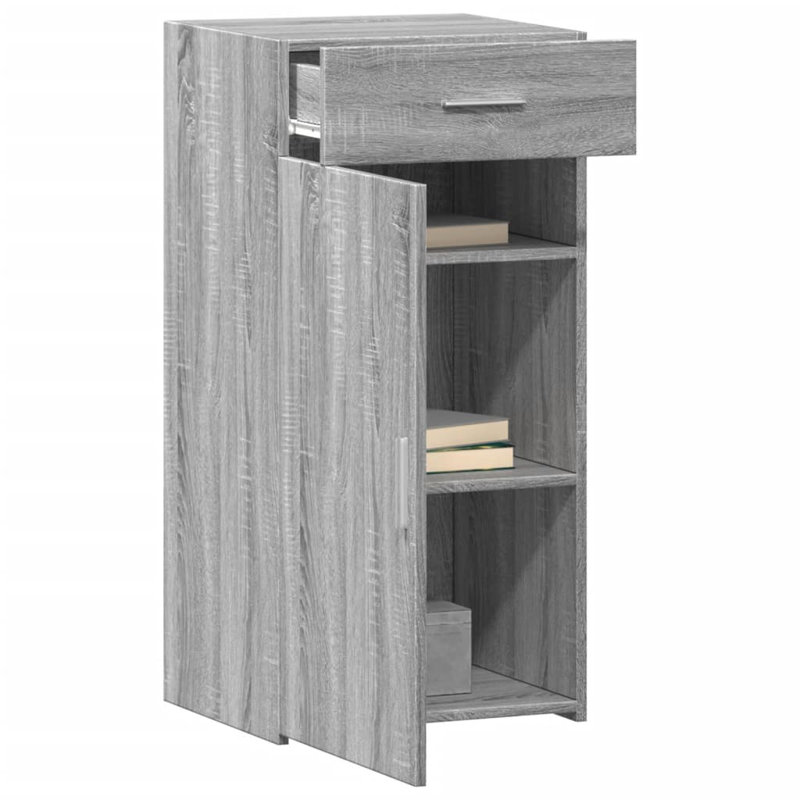 Neelum Sideboard, 93cm H x 45cm W x 41cm D, Grey/Sonoma