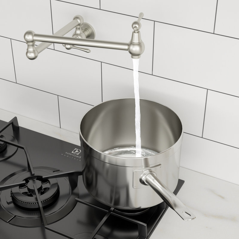 Logmey Kitchen Faucet, Brushed Nickel