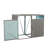 Garbage Bin Shed Stores 2 Trash Cans Metal Outdoor Bin Shed