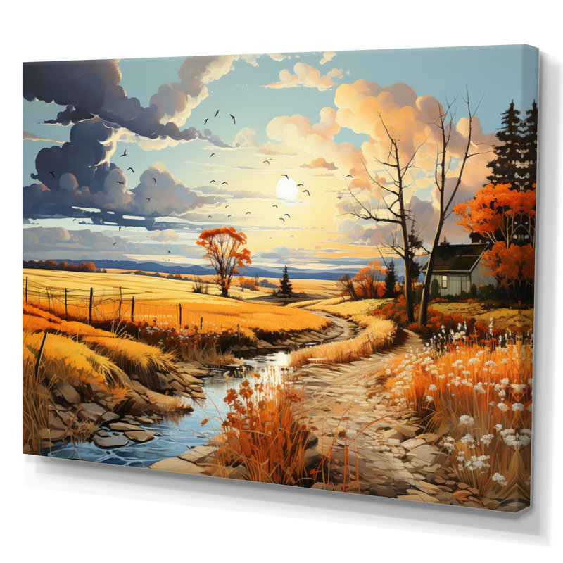 Ciel de tranquillité III sur toile, H 30 po x l 40 po x P 1,5 po, Toile tendue