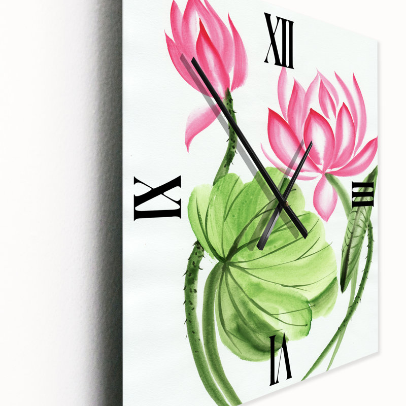 Horloge murale Lotus et la libellule II, Grand