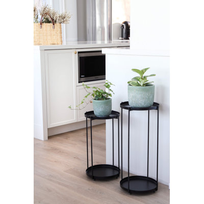 Support pour plante rond à piédestal