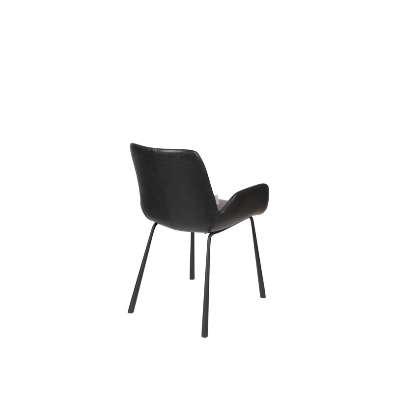 Albert Kuip Upholstered Arm Chair, Black