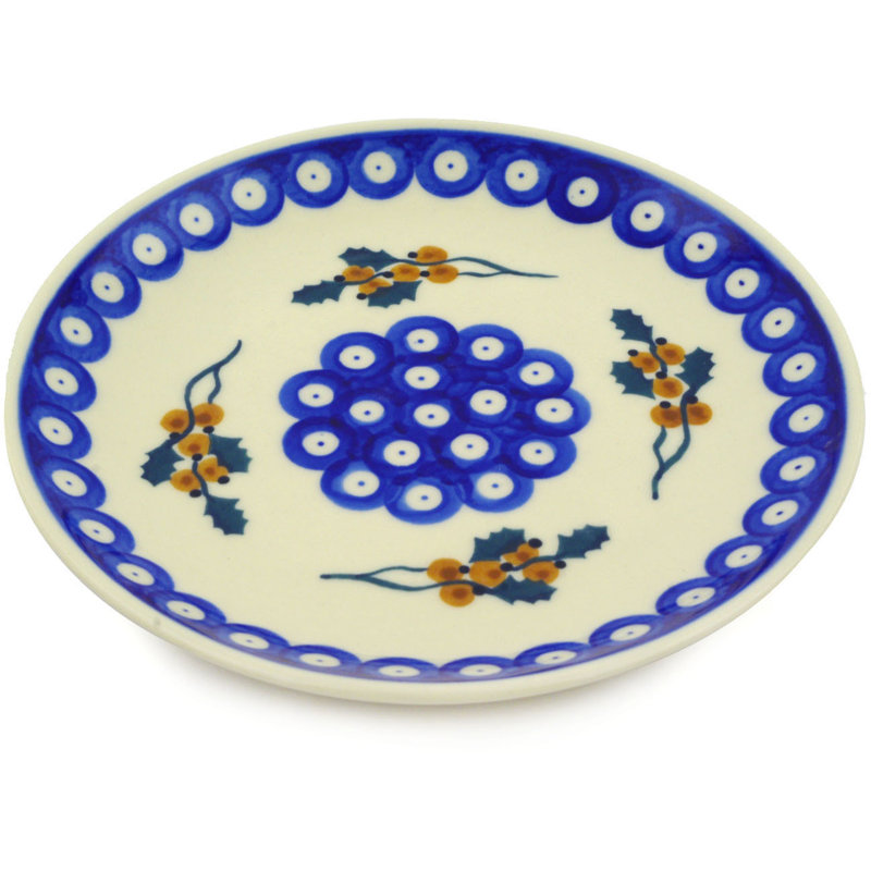 Holly Berries Decorative Plate - Set of 1