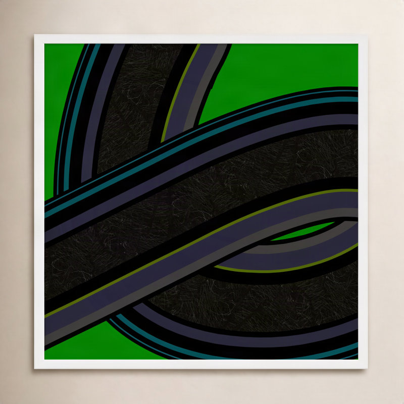 «Zackary Tw torsed Road» par Jacques Pilon - reproduction d'art sur papier encadrée, H 16 po x l 16 po x P 1,25 po