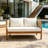 Outdoor Acacia Wood Loveseat Sofa-923435220