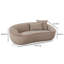 Causeuse en faux mohair Jenny
