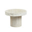Table basse moderne en fibre de verre avec motifs texturés sans assemblage requis