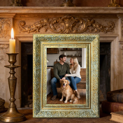 Cadre photo décoratif antique 3 pièces 5 po x 7 po avec fixation murale ou table