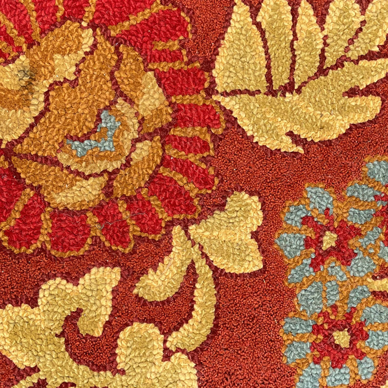 Wool Floral Indoor Rug, Rectangle 1'9" x 2'6"