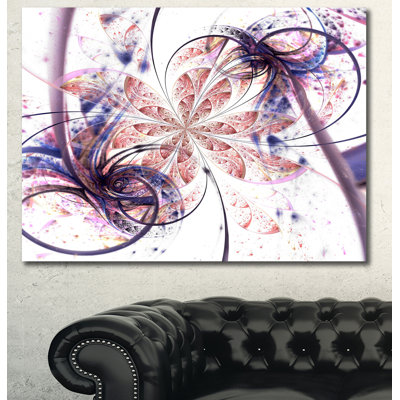 " Blue Pink Fractal Flower Pattern "