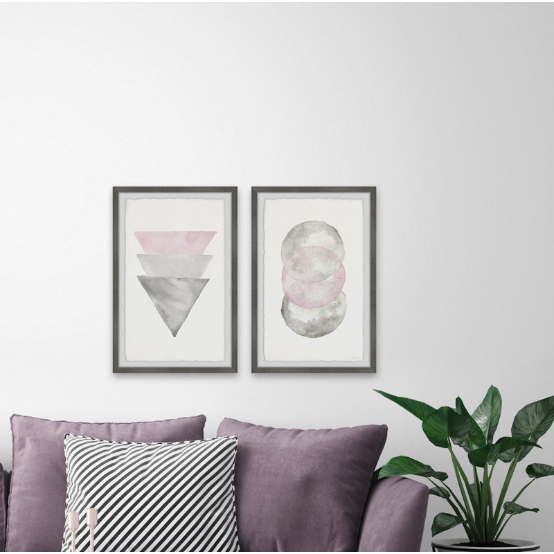 Pick the Pinks Diptych, H 24 po x l 16 po x P 1,5 po