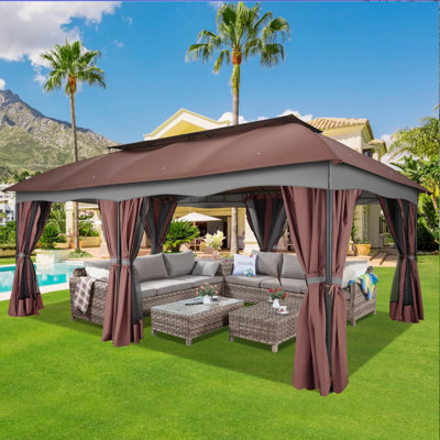 Pavillons de jardin 12 x 20 avec rideaux améliorés à l'épreuve du froid 