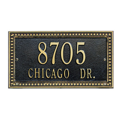 Egg and Dart 2-Line Wall Address Plaque