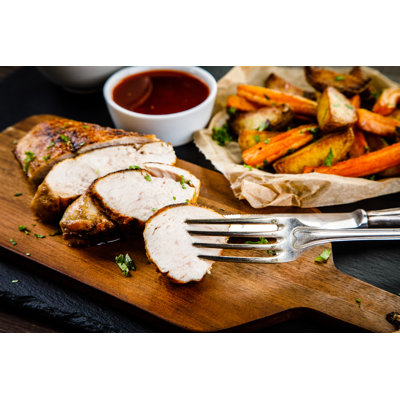 Grilled Chicken With Fork by Gbh007 - Wrapped Canvas Print