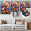 Collage de fleurs de pissenlit blanc et mauve blanc II-878252493-878252494
